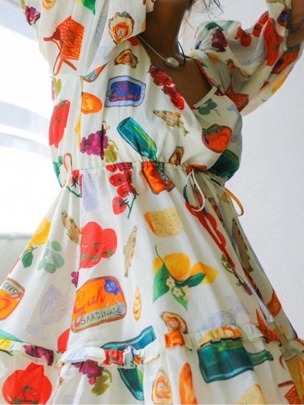Lisa Says Gah Nuuly Italian Summer Leila Cotton Mini Dress Size L - Picture 6 of 11